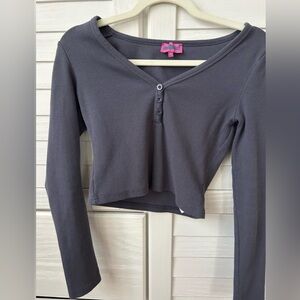 Edikted shirt size medium- washed charcoal / slate gray with a blue- grey tone